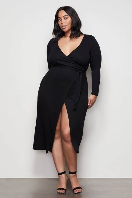 The Elegant Black Wrap Dress