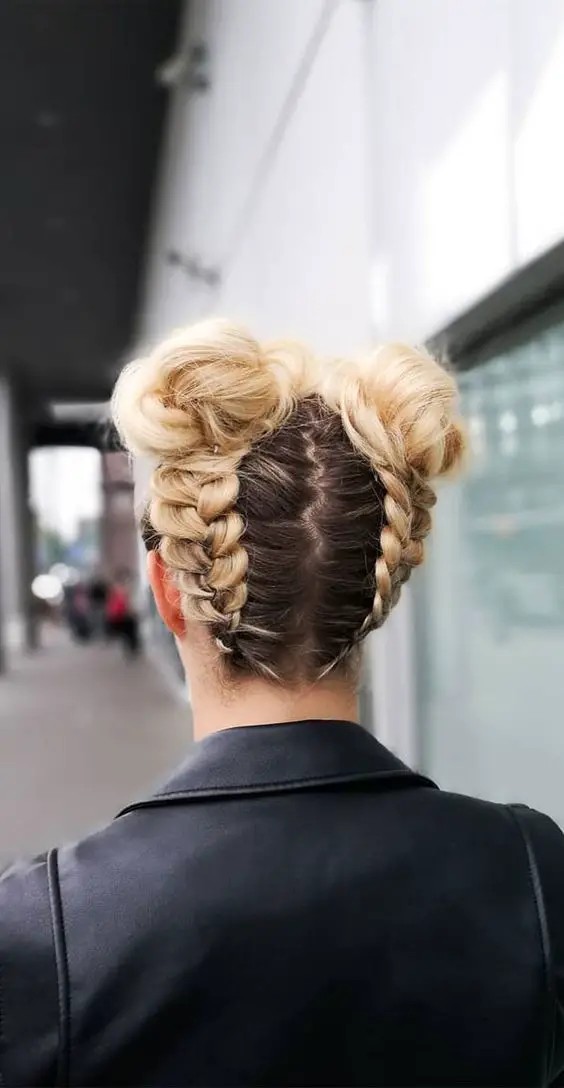 Upside Down Braided Bun: