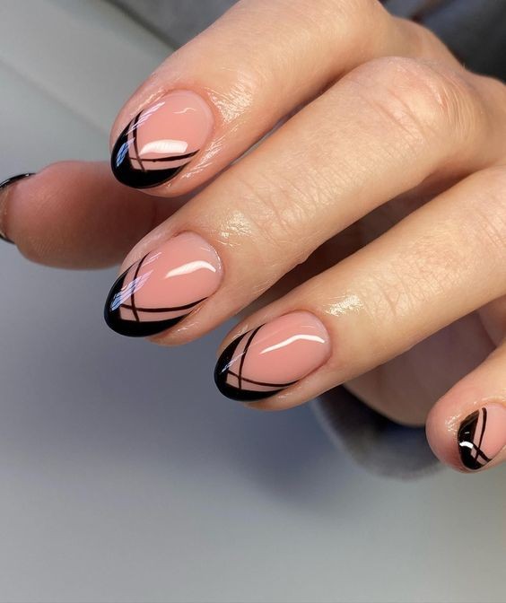 Geometric French Tips