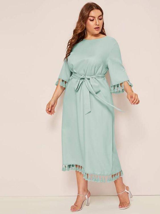 Tassel Hem Dress: