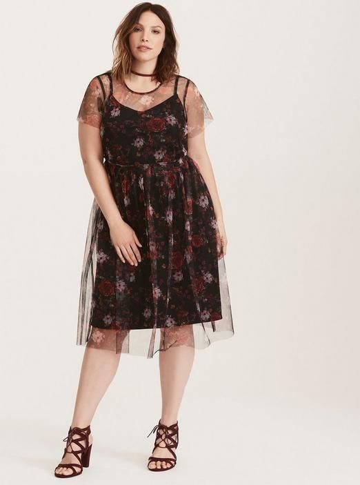 The Floral Sheer Midi Dress