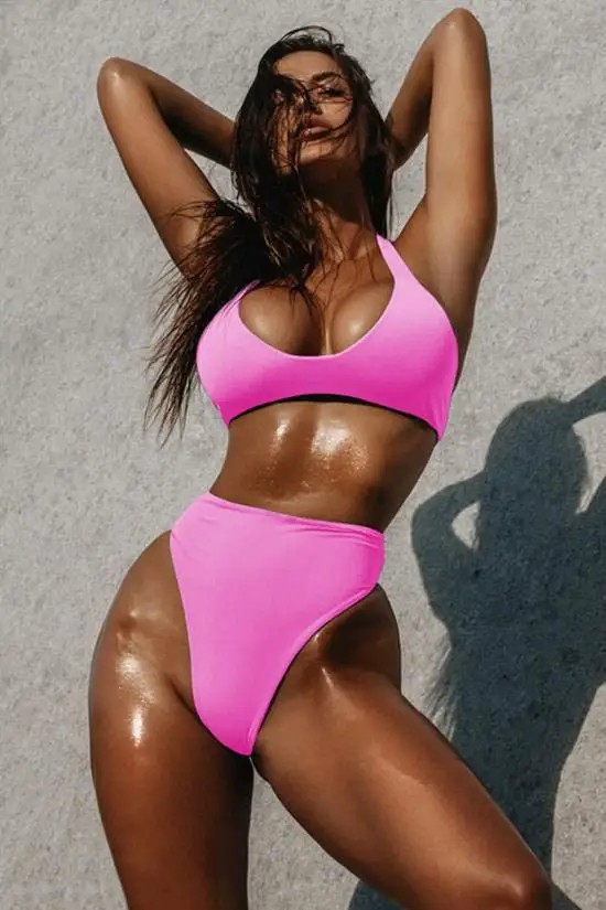 Feminine Pink Swimwear