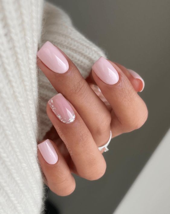 Ethereal Elegance: Pink Nude with Glittery Accents