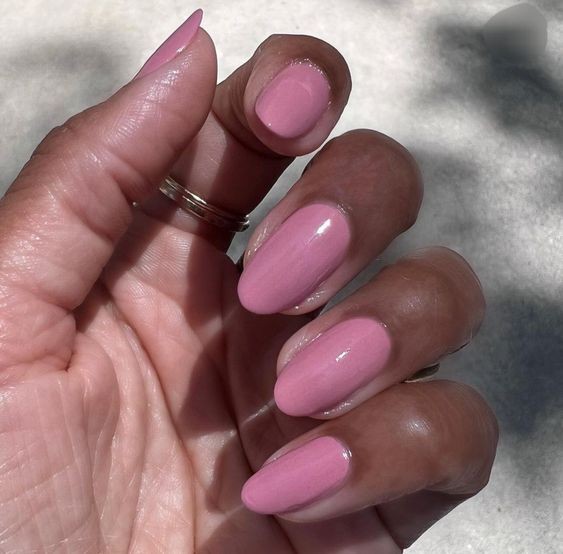 Dusty Rose Gel Nails: