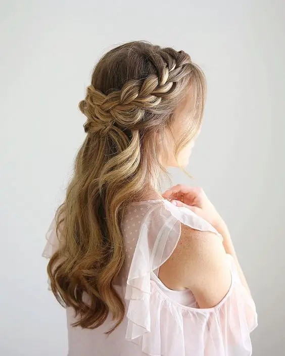 Half-Up Braided Crown