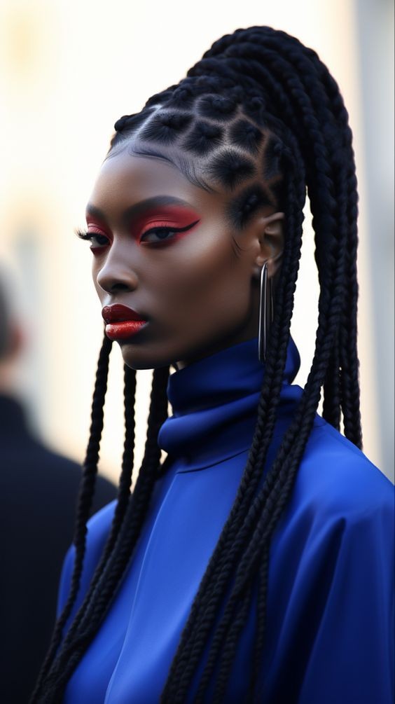 Intricate Detailing: The Embossed Cornrows