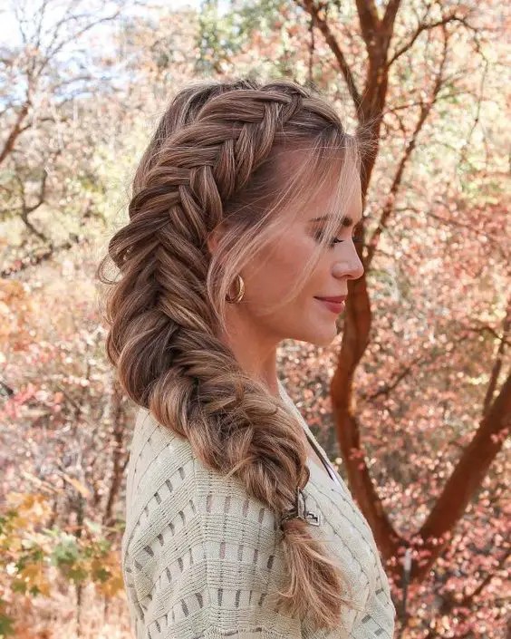 Side-Swept Braid Sophistication