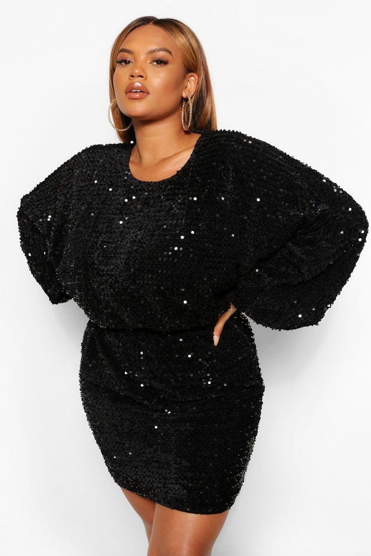 Black Sequin Dress