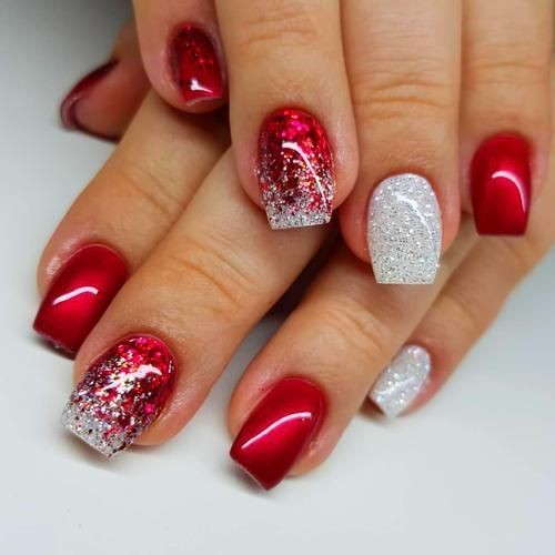 Red and Silver Sparkle