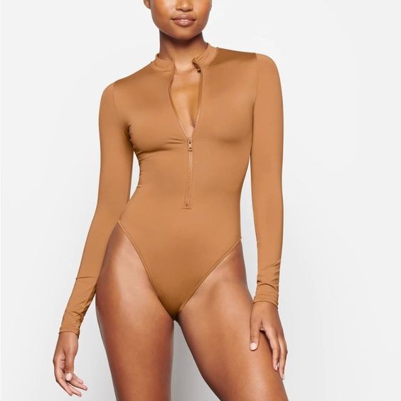 Subtle Luxury: Nude-Colored One-Piece