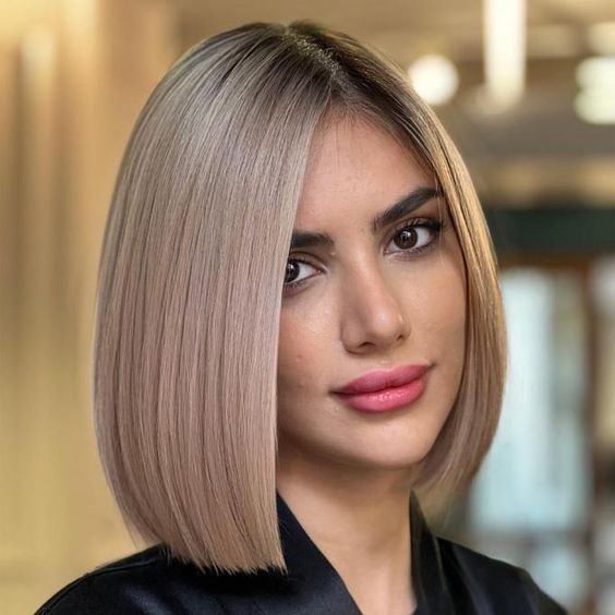 Blunt Cut Bob with Center Part