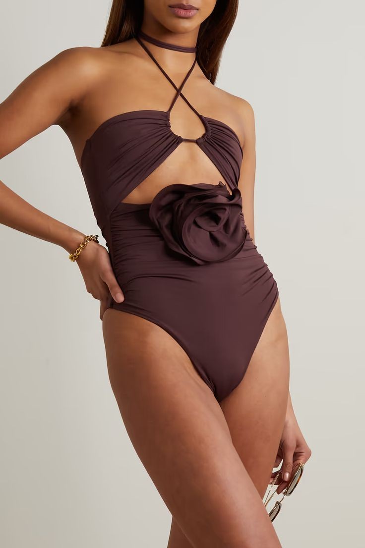 Chic Nude Cutout Swimsuit