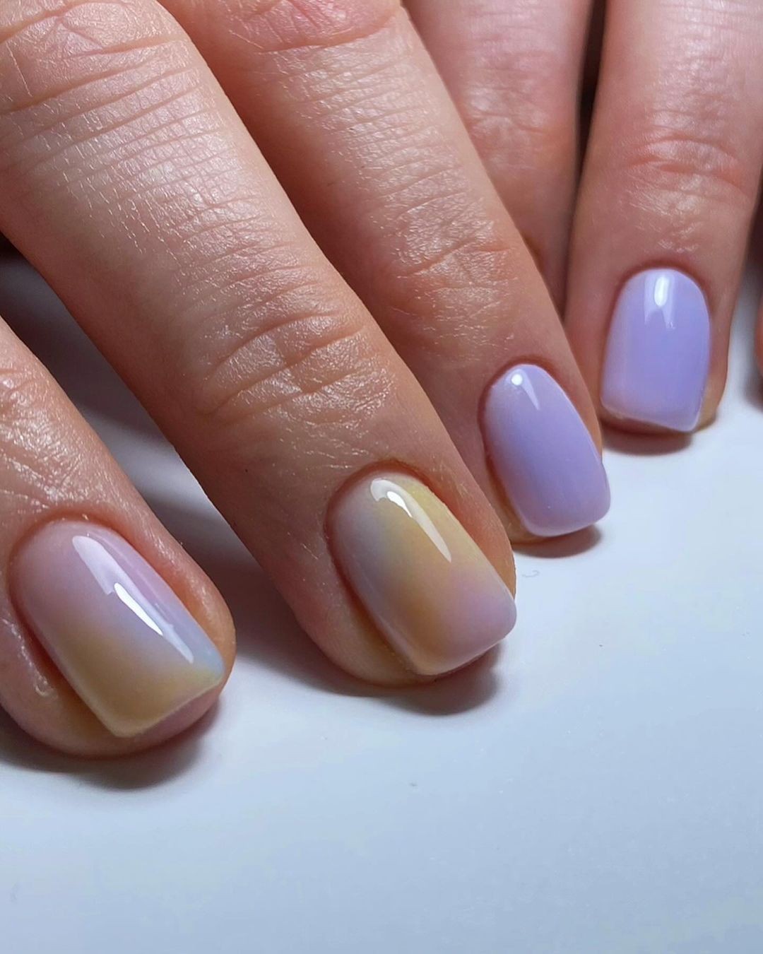 The Ethereal Gradient: Nude and Lavender Softness