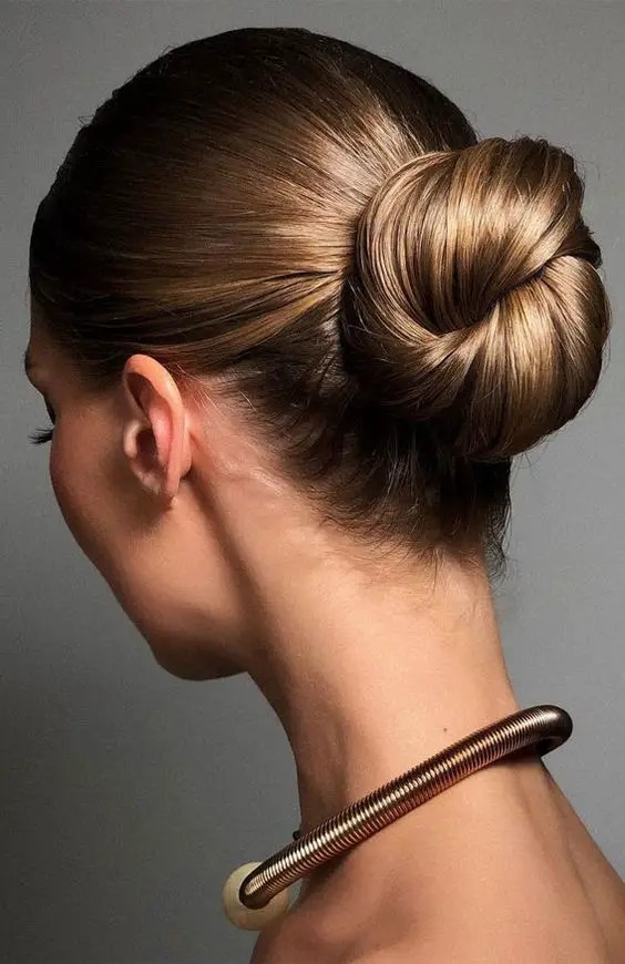 Straight Low Bun