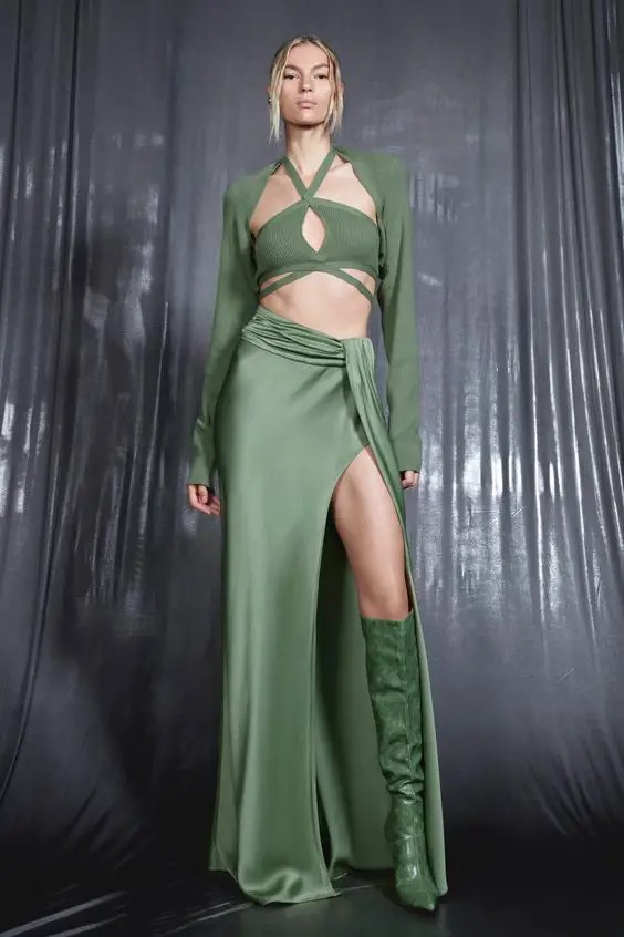 Emerald Elegance: Sleek Silhouettes for the Modern Siren