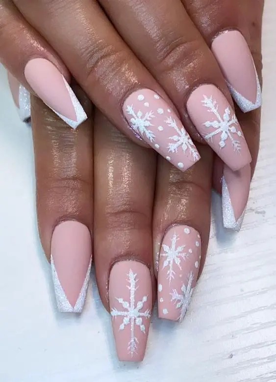 Snowy French Tips