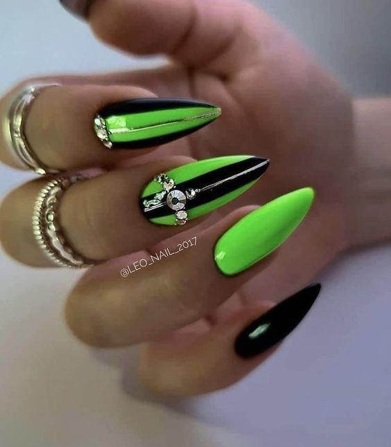 Lime Green Geometric Patterns: