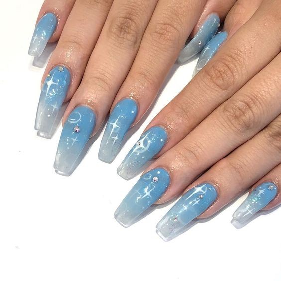 Icy Gradient with Gems: