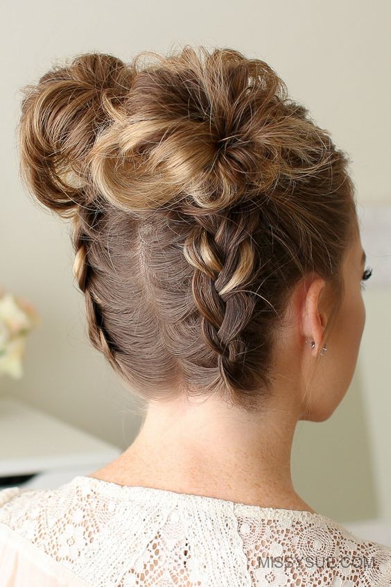 Dutch Braided Top Knot