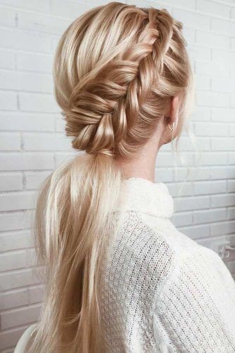 Braided Low Ponytail: