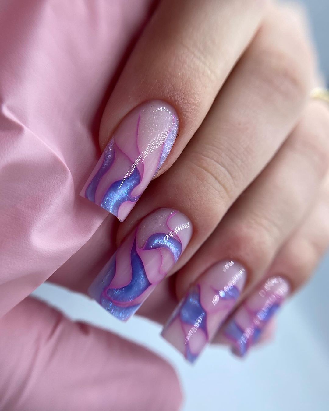 Wavy Whimsy in Pink and Blue