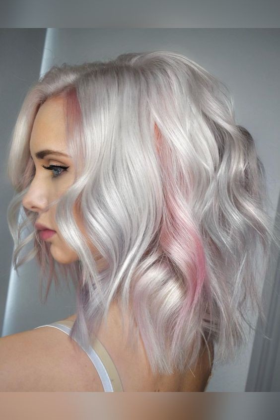 Iridescent Silver with a Hint of Pink