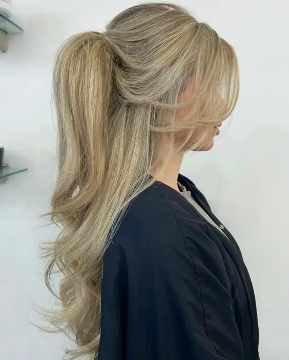 Half-Up Wrapped Ponytail