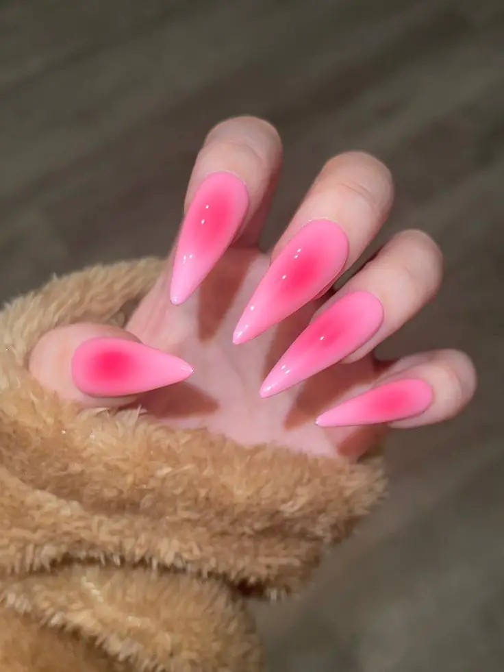 Pink Stiletto Nails