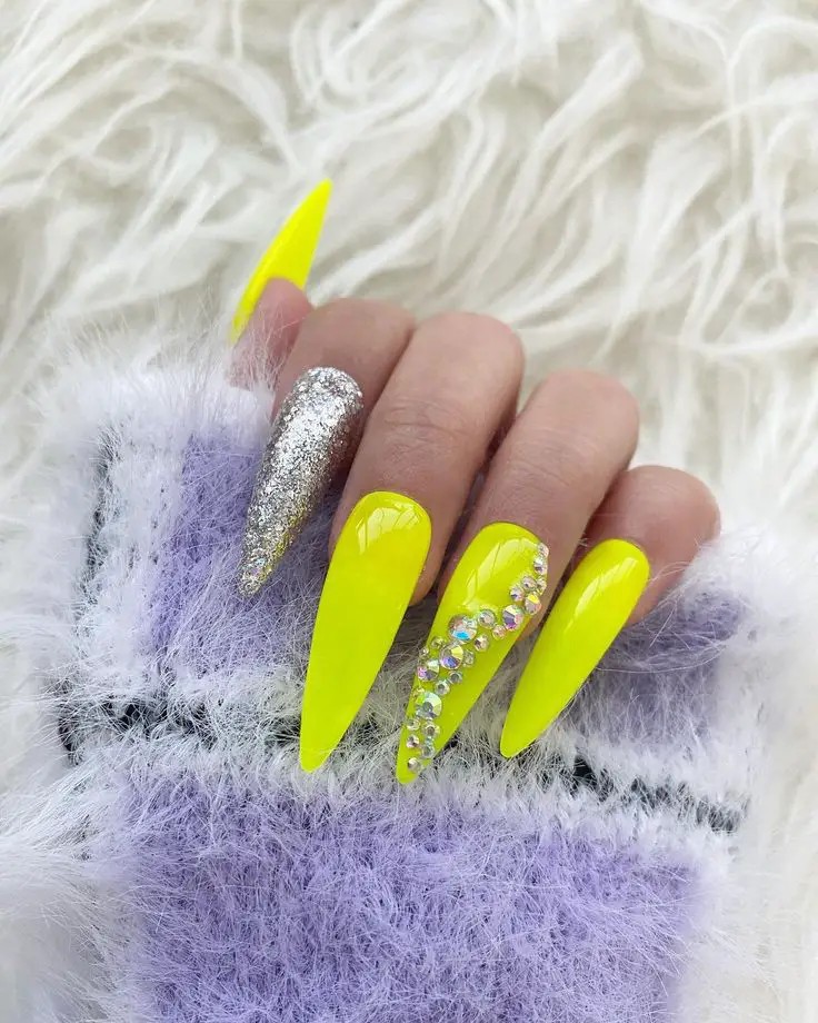 Yellow Chrome and Gems Accents: