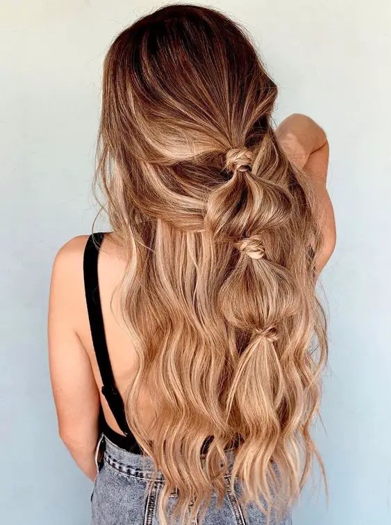 Braided Half-Up Ponytail with Micro Fringe