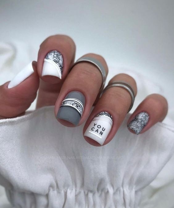 Modern Messages: Grey Tones with Lace Accents