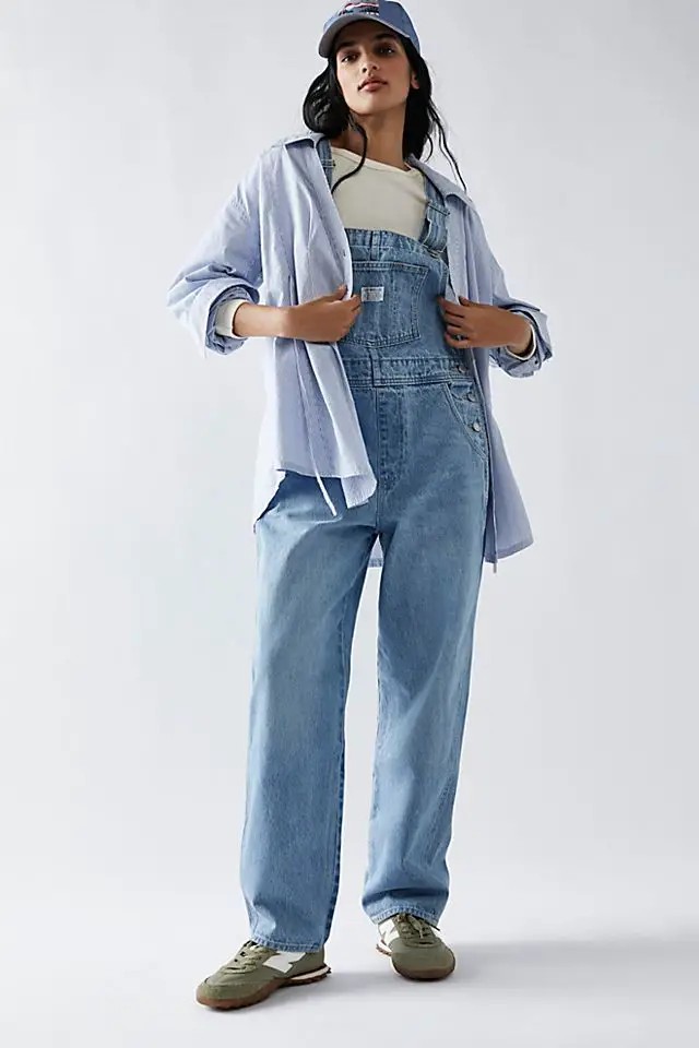 Casual Cool with Denim Overalls: