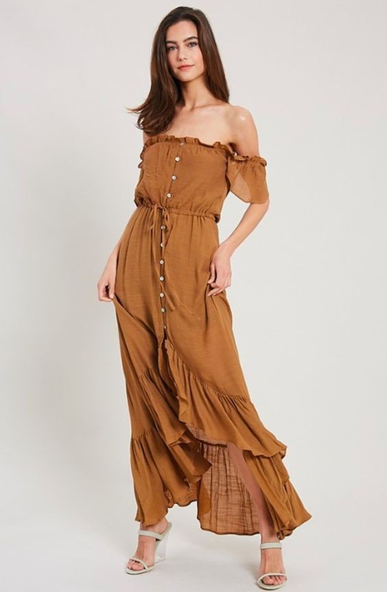 Off-The-Shoulder Maxi Dresses