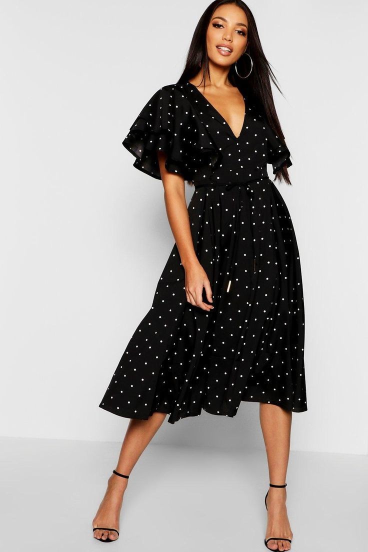 Polka Dot Midi Dress