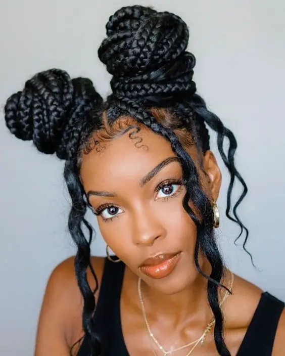 Twist Braids with Space Buns: