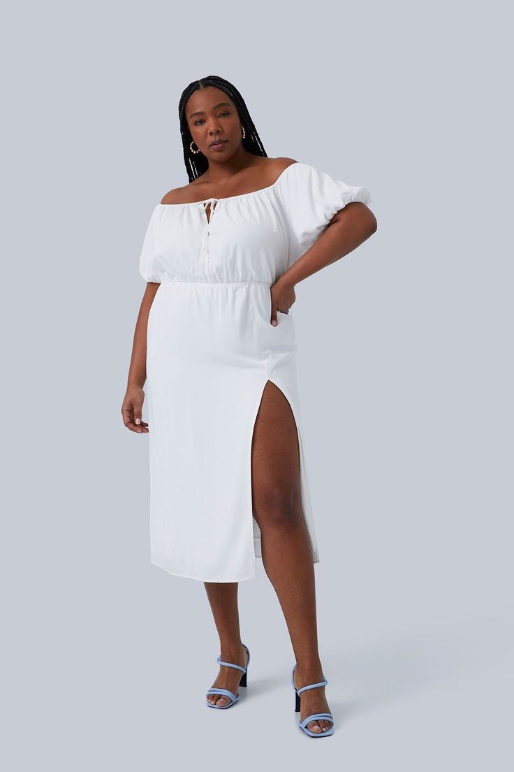 White Cold Shoulder Dress