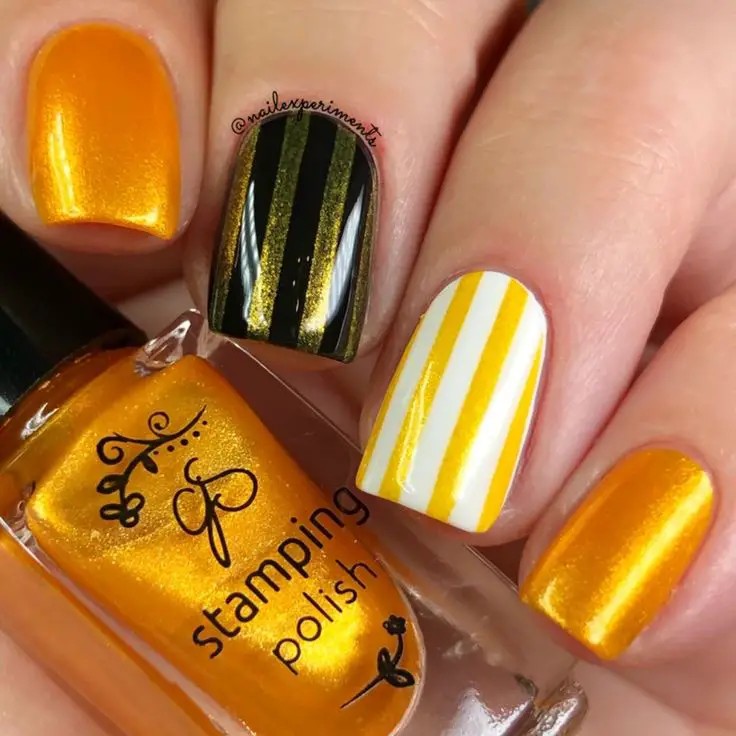 Yellow Chrome Stamping Designs: