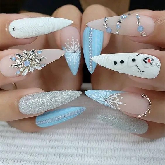 Frozen-Inspired Nails