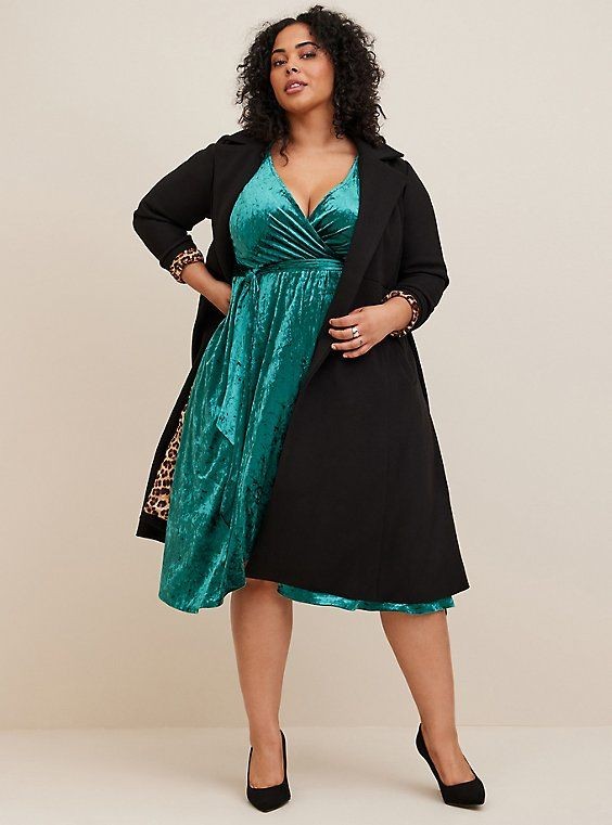 Collared Wrap Dress: