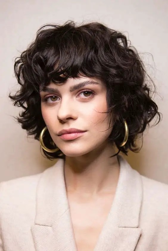 Curly French Bob