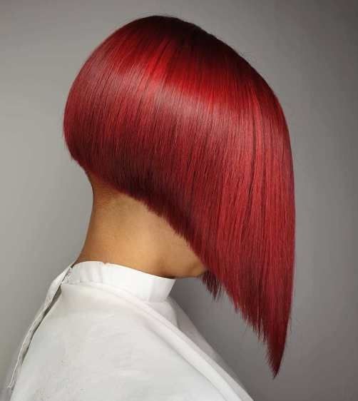 Angled Bob with Undercut