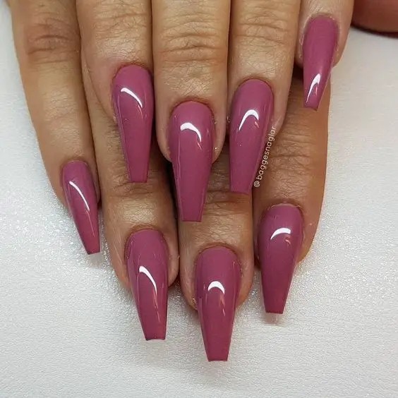 Dusty Rose Coffin Nails