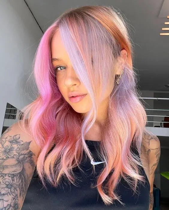 Lavender and Pink Soft Waves