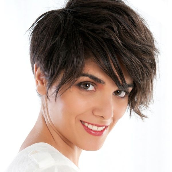 Pixie Cut with Long Side Swept Bangs