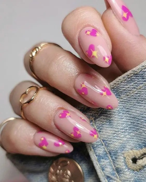 Negative Space Pink Nails: