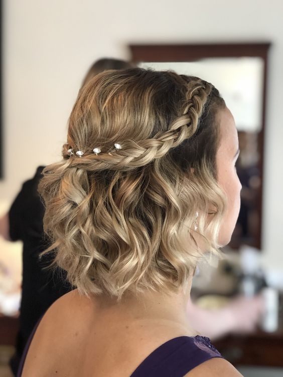 Messy Bob with Braided Accents