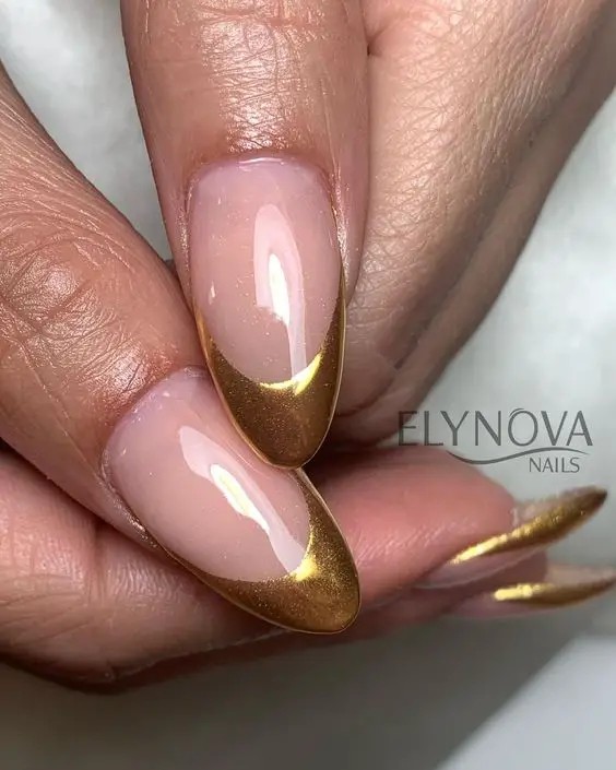 Gold-Tipped French Tips