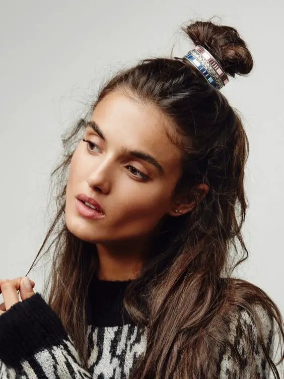 Casual Elegance with a Printed Scrunchie