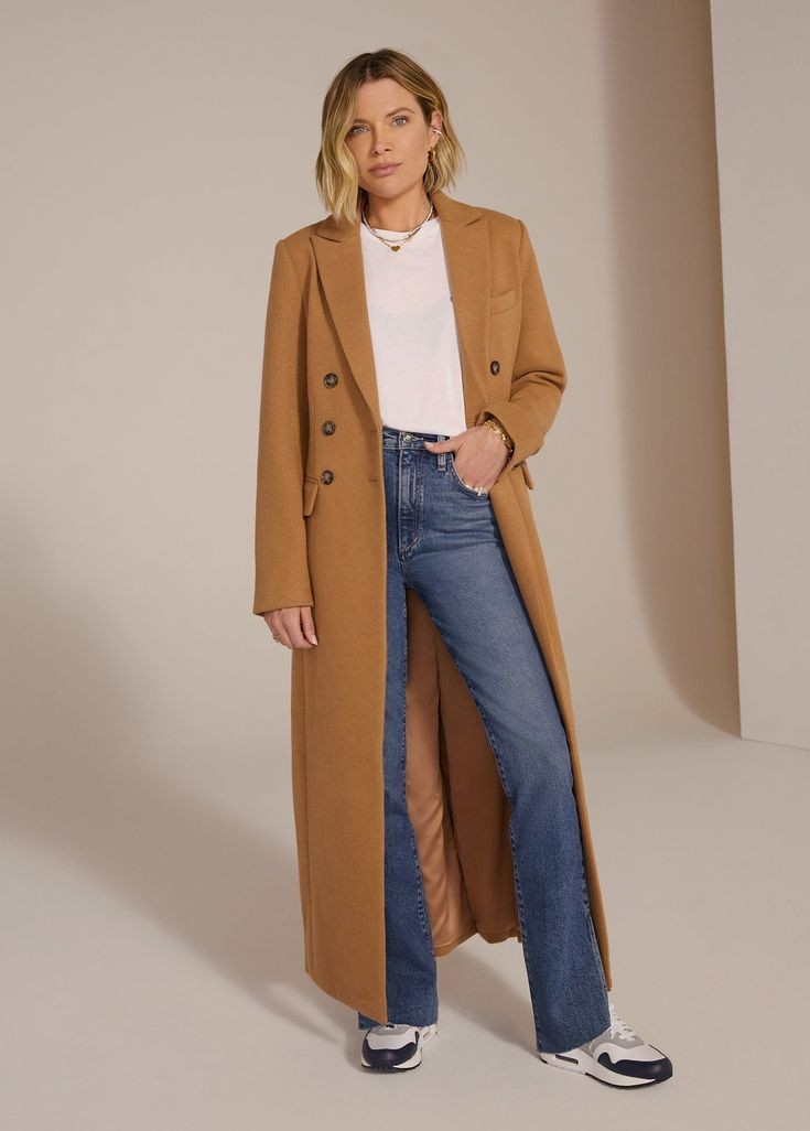 Camel Coat and Denim