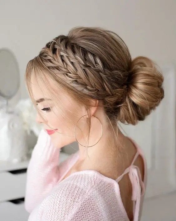 Lace Braid Half-Updo